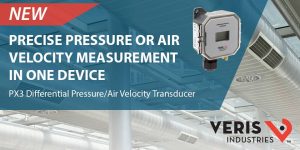 Veris industries precise pressure or air velocity measurement in one device